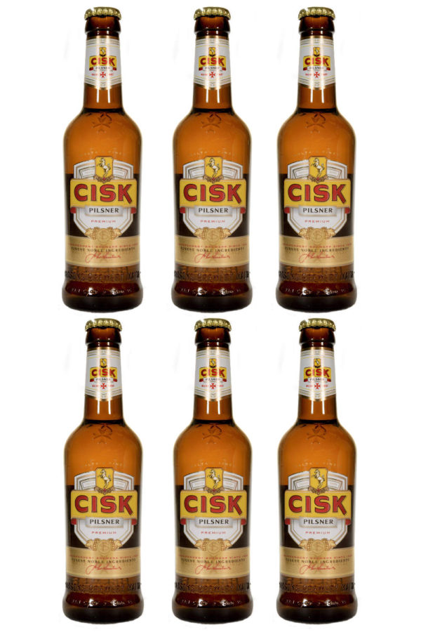 6 Cisk Pilsner Premium Bier in der Flasche, 0,33l – Bild 2
