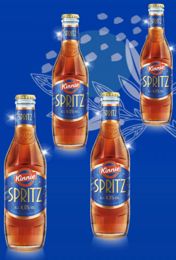 4 Glasflaschen Kinnie Spritz 0,25l