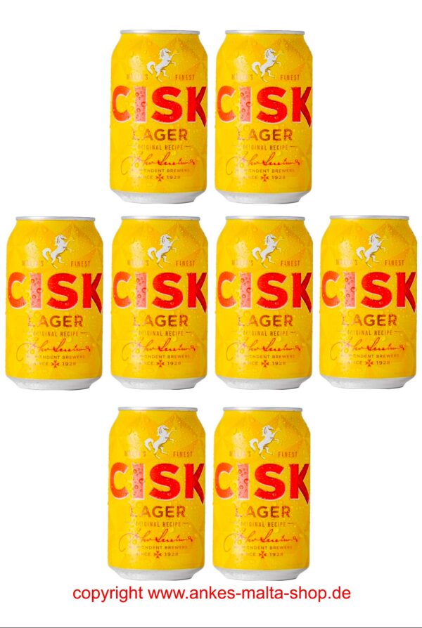 8 Cisk Lager-Bier in der Dose, 0,33l – Bild 2