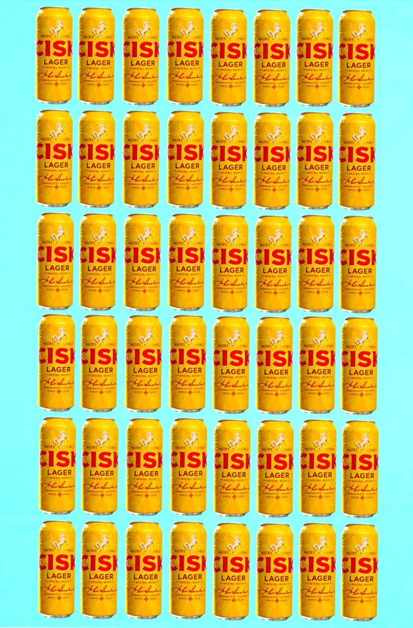 48 Cisk Lager-Bier in der Dose, 0,5l
