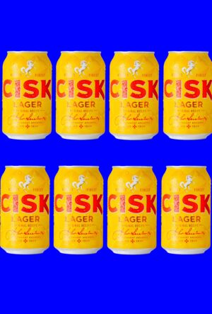 8 Cisk Lager-Bier in der Dose, 0,33l