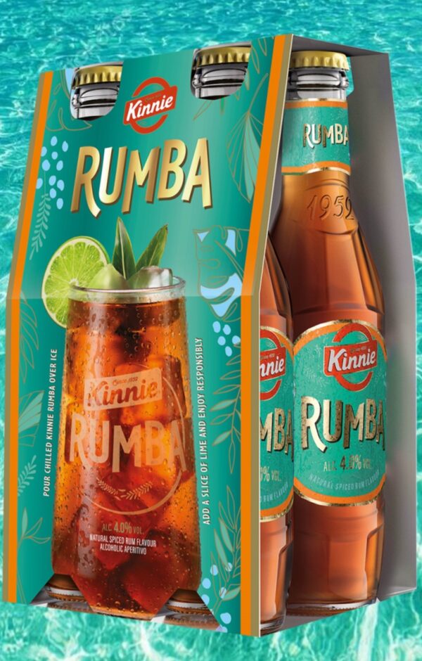 4 Glasflaschen Kinnie Rumba 0,25l – Bild 2